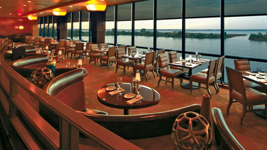 Bogart's Steakhouse tables and view